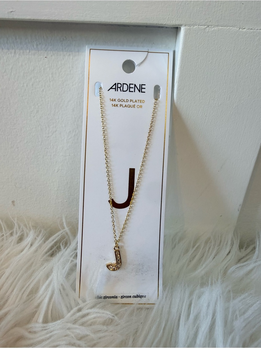 💫10/$25 • Ardene Gold-Tone Initial J Necklace with Crystal Accent